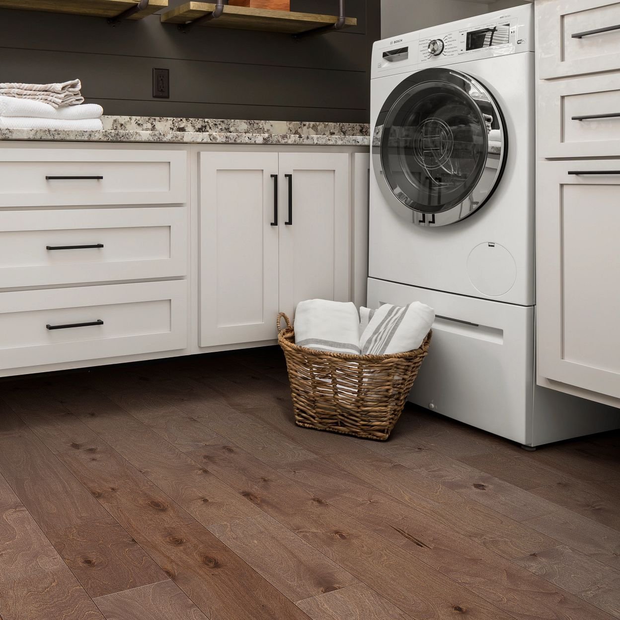 brown hardwood floor for bathroom from Floor Store and Design in Columbia, TN